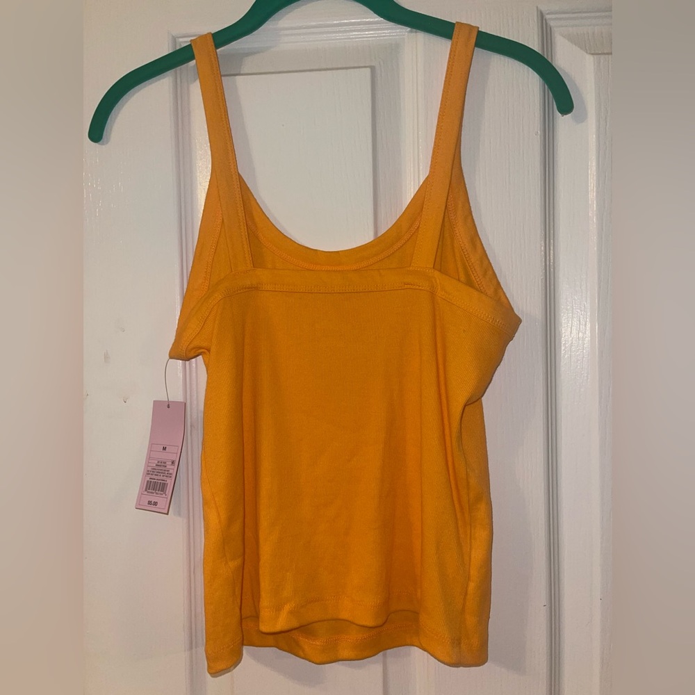 medium orange long cropped tank from target